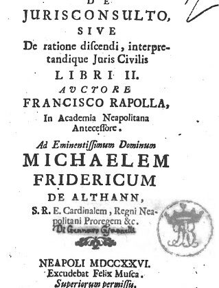 3 Giugno 1701 – Nasce Francesco Rapolla