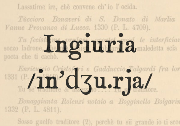 Ingiuria, s.f.