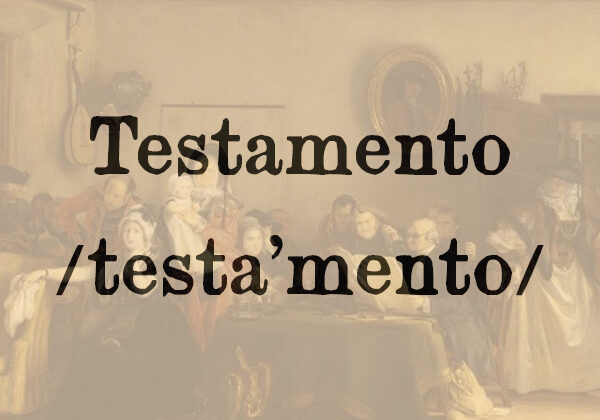 Testamento, s.m.