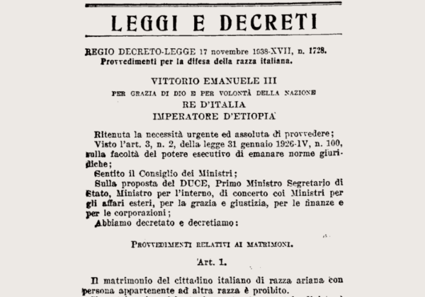 La prima causa per le leggi razziali sul matrimonio discussa a Trieste
