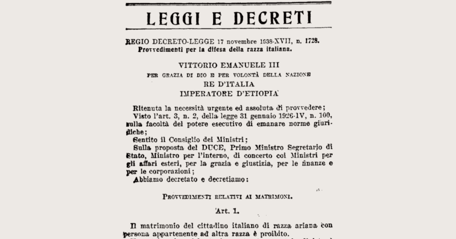 La prima causa per le leggi razziali sul matrimonio discussa a Trieste