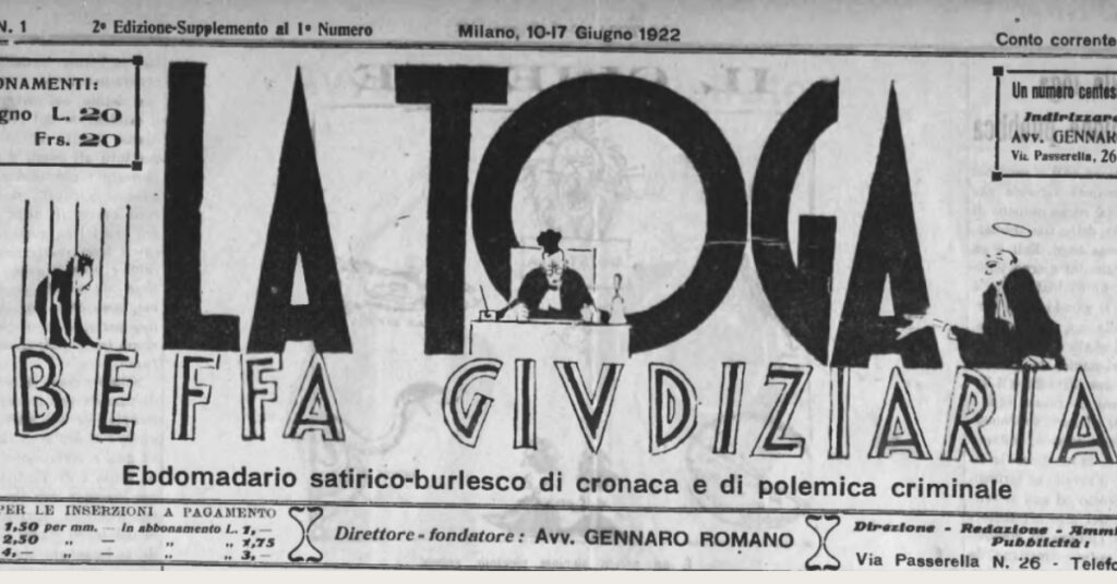 Gennaro Romano nel 1922 fondò la rivista satirica 