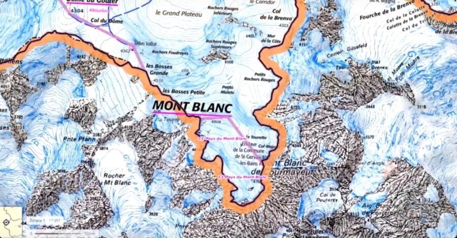 Di chi è la cima del Monte Bianco?