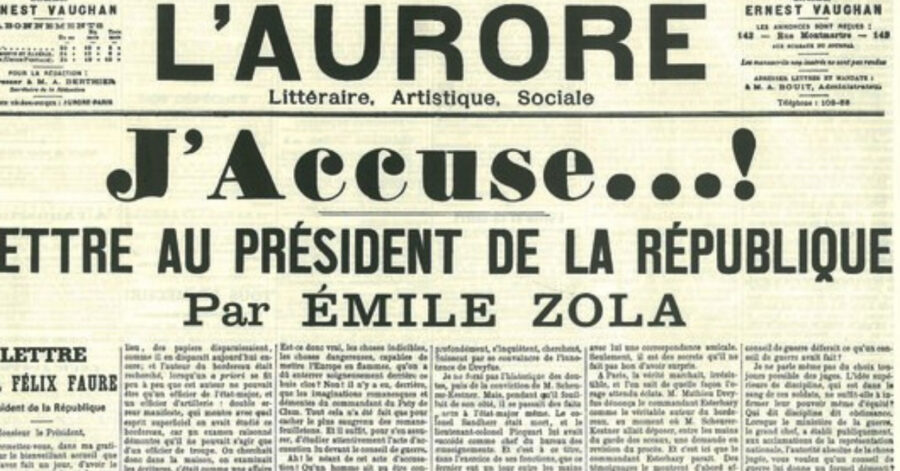 J’accuse di Émile Zola tradotto in italiano