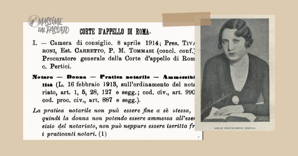 La storia di Adele Pertici, prima donna notaio in Italia e pioniera di una rivoluzione silenziosa per l'emancipazione femminile.