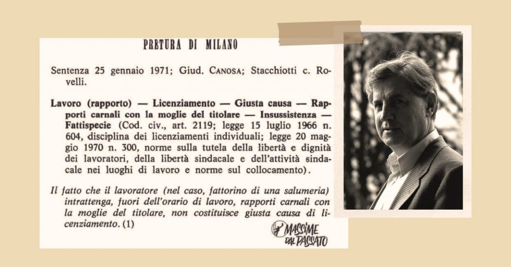 Il garzone, il salumaio e la giustizia secondo Canosa